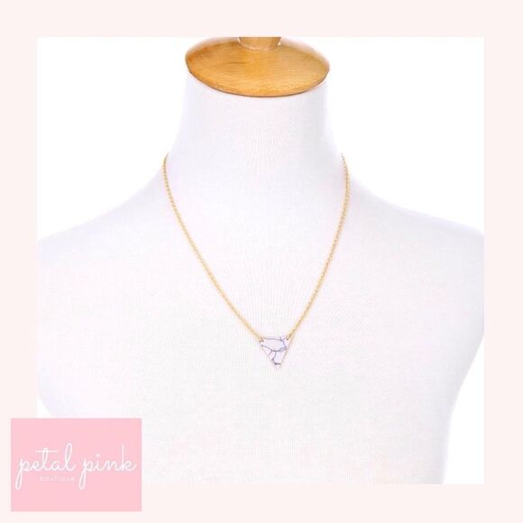 DETACHABLE - 2 Necklaces - Boho Chic Goldtone Layered Acrylic Trending - Picture 5 of 9